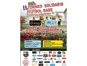 Este próximo sábado, 22 de junio, se celebra el II Torneo Solidario Fútbol Base en Totana a beneficio de D´Genes y AELIP
