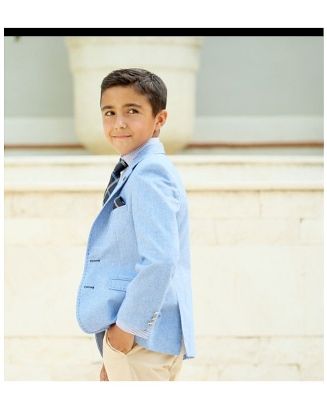 TRAJE DE COMUNIÓN CON CHAQUETA AZUL CIELO  - Foto 1