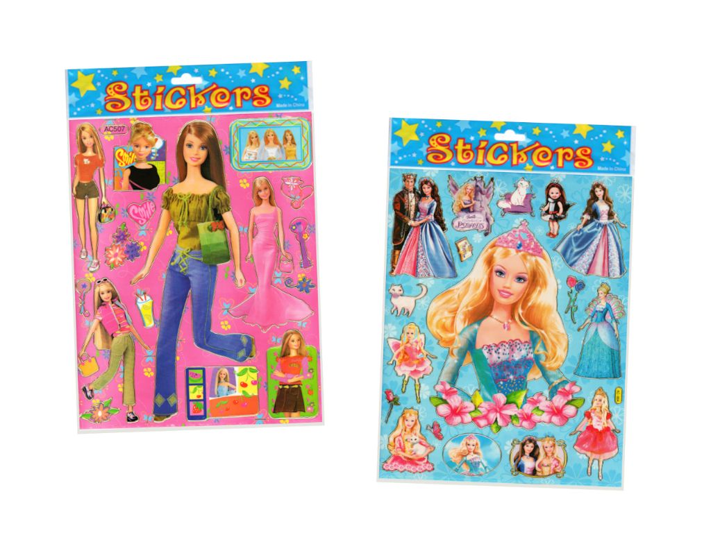 19 laminas de barbie con siete pegatinas cada u - Compra venta en