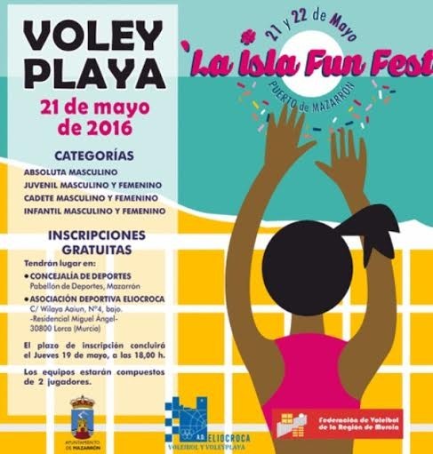 CAMPEONATO DE VOLEY PLAYA. 21 de mayo. Playa de la Isla.