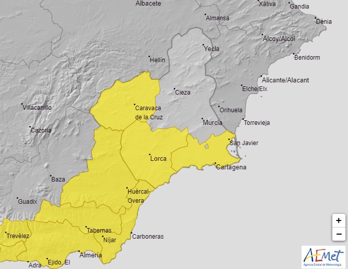 Meteorología advierte de lluvia y tormentas a partir de la medianoche