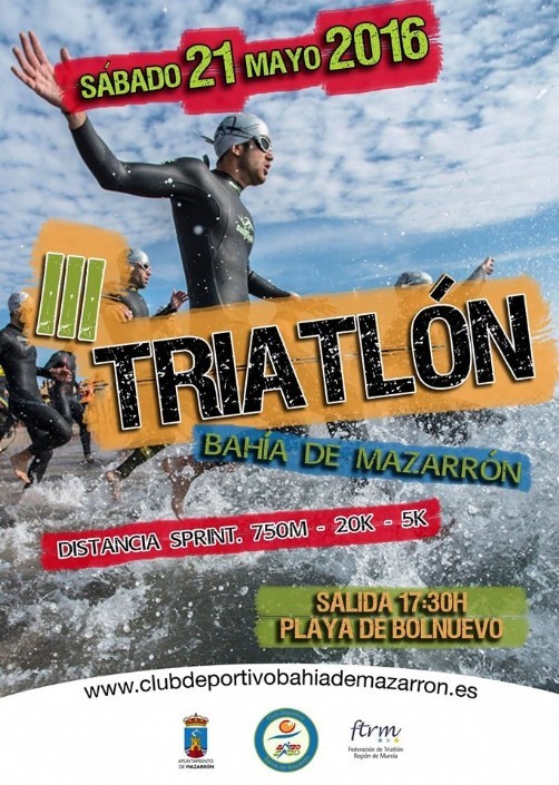 EL TRIATLÓN BAHÍA DE MAZARRÓN REÚNE ESTE SÁBADO A 300 PARTICIPANTES