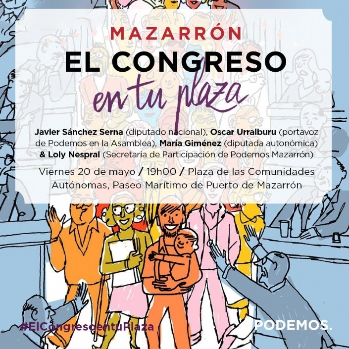 Asamblea Podemos Región de Murcia en Puerto de Mazarrón. Viernes 20 de mayo