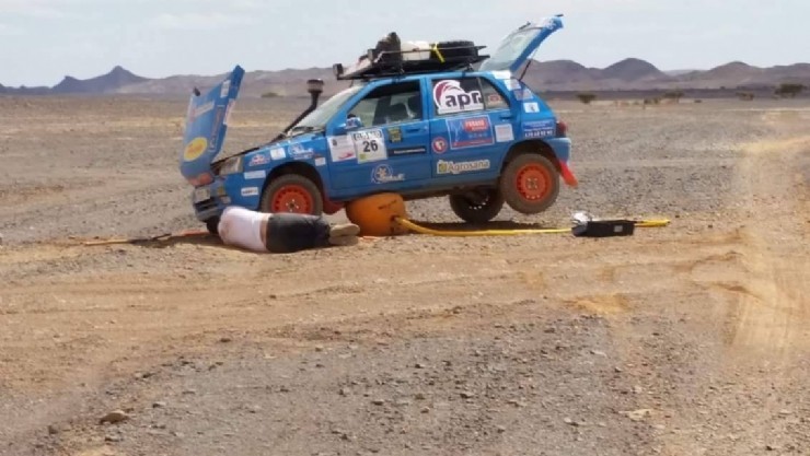 Miguel Ángel López y Fermín López participan en la “Clioraid” por Marruecos 