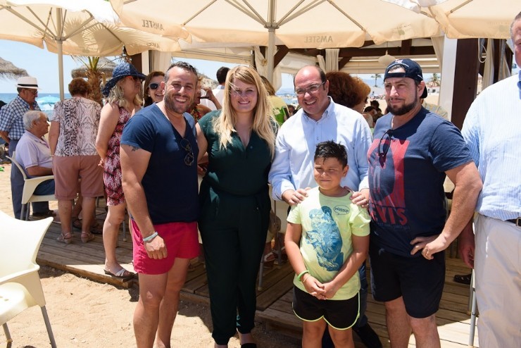 EL PRESIDENTE DE LA COMUNIDAD, PEDRO ANTONIO SÁNCHEZ Y EL CANDIDATO AL CONGRESO FRANCISCO BERNABÉ VISITAN MAZARRÓN