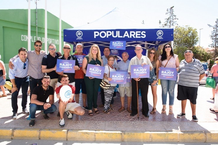 EL PRESIDENTE DE LA COMUNIDAD, PEDRO ANTONIO SÁNCHEZ Y EL CANDIDATO AL CONGRESO FRANCISCO BERNABÉ VISITAN MAZARRÓN