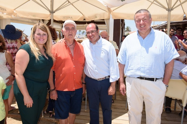 EL PRESIDENTE DE LA COMUNIDAD, PEDRO ANTONIO SÁNCHEZ Y EL CANDIDATO AL CONGRESO FRANCISCO BERNABÉ VISITAN MAZARRÓN