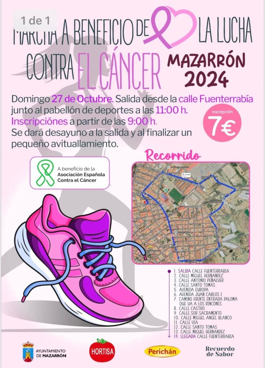 El próximo 27 de octubre, nueva edición de la ‘Marcha en la lucha contra el Cáncer’