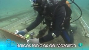 LA 2 DE TELEVISIÓN ESPAÑOLA EMITE UN REPORTAJE SOBRE LOS BARCOS FENICIOS DE MAZARRÓN