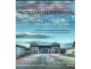 HOMENAJE A LOS MAZARRONEROS ASESINADOS EN EL CAMPO DE MAUTHAUSEN. 5 mayo.