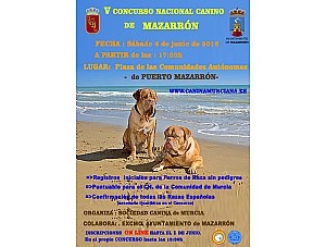 V CONCURSO NACIONAL CANINO EN PUERTO DE MAZARRÓN. Sábado 4 junio.