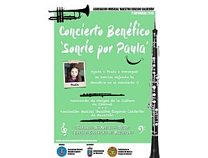 LA ASOCIACIÓN MAESTRO EUGENIO CALDERÓN PROGRAMA PARA ESTE SÁBADO UN CONCIERTO A BENEFICIO DE LA INICIATIVA “SONRÍE POR PAULA”