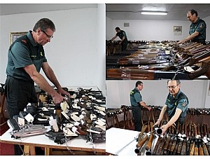 La Guardia Civil de Murcia inicia la exposición-subasta de armas del año 2016