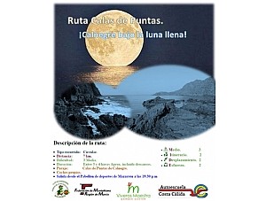 Ruta Calas de Puntas de Calnegre. Luna llena. Club Senderista Amigos de la Naturaleza. 21 de mayo