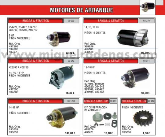 motores de arranque