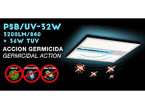 Nueva Panel Led LUX-MAY con Lámpara anti virus y germicida incluida.